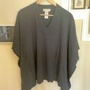 Michael Kors  Black V- Neck Pullover Dolman Sleeve Knit Shawl Wrap Poncho Sz: S/M Photo 0