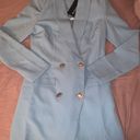 Pretty Little Thing Light Blue Blazer Dress Photo 2