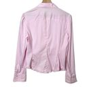 vintage y2k pink office work fitted ruched hook eye long sleeve shirt blouse top Size L Photo 1