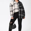 New Look  Plaid Button Up Shirt in Black & White Size 1X New w/Tag Photo 11