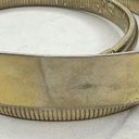 The Bar Vintage Gold Tone Buckle Coil Stretch Cinch Belt Size XS Small S Made in USA Photo 1