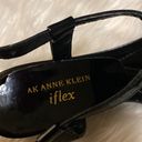 Anne Klein iflex Black and Gold Wedge Sandals With Gold Ball Design Photo 2