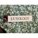 Luxology Luxololgy Women’s Size XL Sage Cream Floral‎ Elastic Waist Pants Romper NWT Photo 5