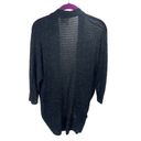 love on a hanger  cocoon Cardigan Sweater Open Front Acrylic Wool Black Small Photo 1