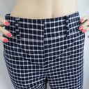 The Loft * "" BLUE PLAID MODERN SKINNY ANKLE CAREER CASUAL TROUSERS PANTS SZE: 14 NWT Photo 1