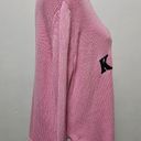 Simply Southern  Pink Sun Kissed Embroidered Vneck Sweater Size Large/XL Photo 3