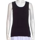 Jason Wu  Black Scoop Neck Sleeveless Tank Top, Size Small Photo 1