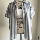 Polo Universal Thread Striped  button down shirt blue/white XL Photo 5