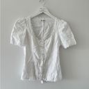 Reformation  Anabella White Linen Top 2 Photo 1