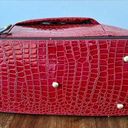 Samantha Brown Burgundy Croco Embossed Travel Overnight Bag 12.5”H x 14”W Photo 6