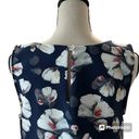 Bobeau Sleeveless Top Blouse Shirt Pullover Blue Florals Size M Keyhole Button Photo 3