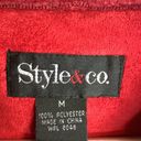 Style & Co Vintage Red Faux Shearling Coat New with Tag Size Medium Photo 2