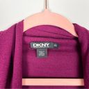 DKNY  Raspberry Silk Cashmere Draped Lightweight Waterfall Cardigan Size Small Photo 2