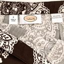 Talbots  Skirt Brown White Paisley Floral Cotton A-Line Flare Circle Skirt Size 8 Photo 1