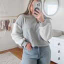 The Row all: grey cropped Sherpa-sleeved sweater Photo 0