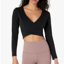 Beyond Yoga  Graceland Wrap Surplice Cropped Long Sleeve Top Black Photo 11