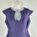 Halston Heritage NEW  Sleeveless Silk Dress Purple Fit And Flare Size 4 Photo 1