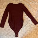 Old Navy burgundy long sleeve bodysuit Photo 0