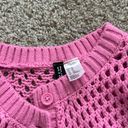 H&M Pink Crochet Sweater Photo 1