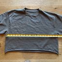 Brandy Melville  Cropped Sweatshirt in Gray Taupe Color Photo 3