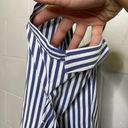 L'Academie L’academie Revolve Blue White Stripe Button Down Tank Tie Front Size Small Photo 8