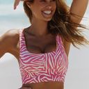 Free People NEW Its Now Cool The Contour Crop Top Twizzlers Pink White Animal Print Size XS Photo 0