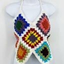 Crochet Halter Top Size Medium Boho Western Handmade Photo 0