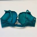 Victoria's Secret  Bombshell Plunge Super Push Up Bra Lace 38C add 2 Cups Green Photo 1