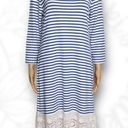 Market & Spruce  Stitch Fix Nautical Striped Midi Dress White & Blue Size L Photo 0