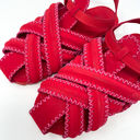 Farm Rio  Red Zig Zag Stitch Sandals  Photo 1