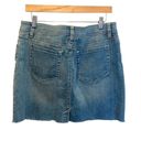 Krass&co G.H. Bass &  Womens Raw Cut Off Hem Pencil Denim Mini Skirt Blue Size 8 Photo 2