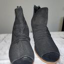 Baretraps Black Leather IREE Perforated Peep Toe Ankle Booties Photo 3