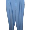 Lafayette 148  Ellis Pleated Finesse Crepe Ankle Pants Fresh Blue Cuffed NWT 16 Photo 1