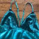 Frederick's of Hollywood Frederick’s of Hollywood Teal Satin Babydoll Lingerie Size Large Photo 1