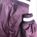 American Eagle  AEO Bomber Satin Full Zip Jacket Burgundy Size M Quilted Lining Photo 4