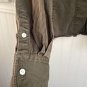 Current/Elliott  women’s button up top / light jacket olive green raw edge 2/M Photo 4