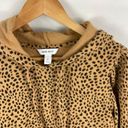 Nine West  Puff Shoulder Animal Print Hoodie Size Medium Photo 3