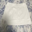 White Leather Skirt Size M Photo 1