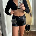 Rylee Anne’s Leather Rhinestone Shorts  Photo 0