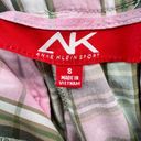 Anne Klein  Sport Bermuda Shorts Womens 8 Pink Green Plaid Golf High Rise Stretch Photo 8