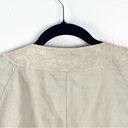 Michael Kors  Gold Metallic 100% Linen 3/4 Sleeves Open Cardigan, Size 16 Photo 7