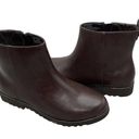 COMFORT VIEW FIONA BROWN FAUX LEATHER SIDE ZIP BOOTS SIZE 9M Photo 0