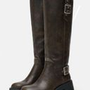 ZARA Knee High Boot With Buckle Detail Photo 0