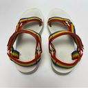 Teva  RAINBOW‎ PRIDE WHITE MIDFORM PLATFORM UNIVERSAL STRAPPY SANDAL SIZE 7 WOMEN Photo 1