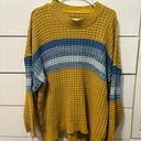 Urban Outfitters  BDG Max Oversized Waffle Knit Sweater Yellow Photo 0