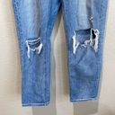 American Eagle  Mom Jeans Size 10 Distressed Light Wash Comfort Stretch Waistband Photo 4