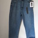 DKNY JEAN KENT HIGH RISE STRAIGHT LEG RAW HEM COTTON ANKLE LENGTH Photo 0