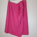 Anne Klein  100% Silk Hot Pink Skirt Wrap Style Size 12 Photo 1