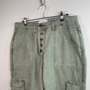 One Teaspoon ‎ Olive Straight Leg Cargo Utility Pant With Exposed Button Fly Photo 2