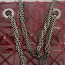 Big Buddha  BURGUNDY PATENT LEATHER TOTE / SHOULDER BAG WITH GUNMETAL CHAIN Photo 3